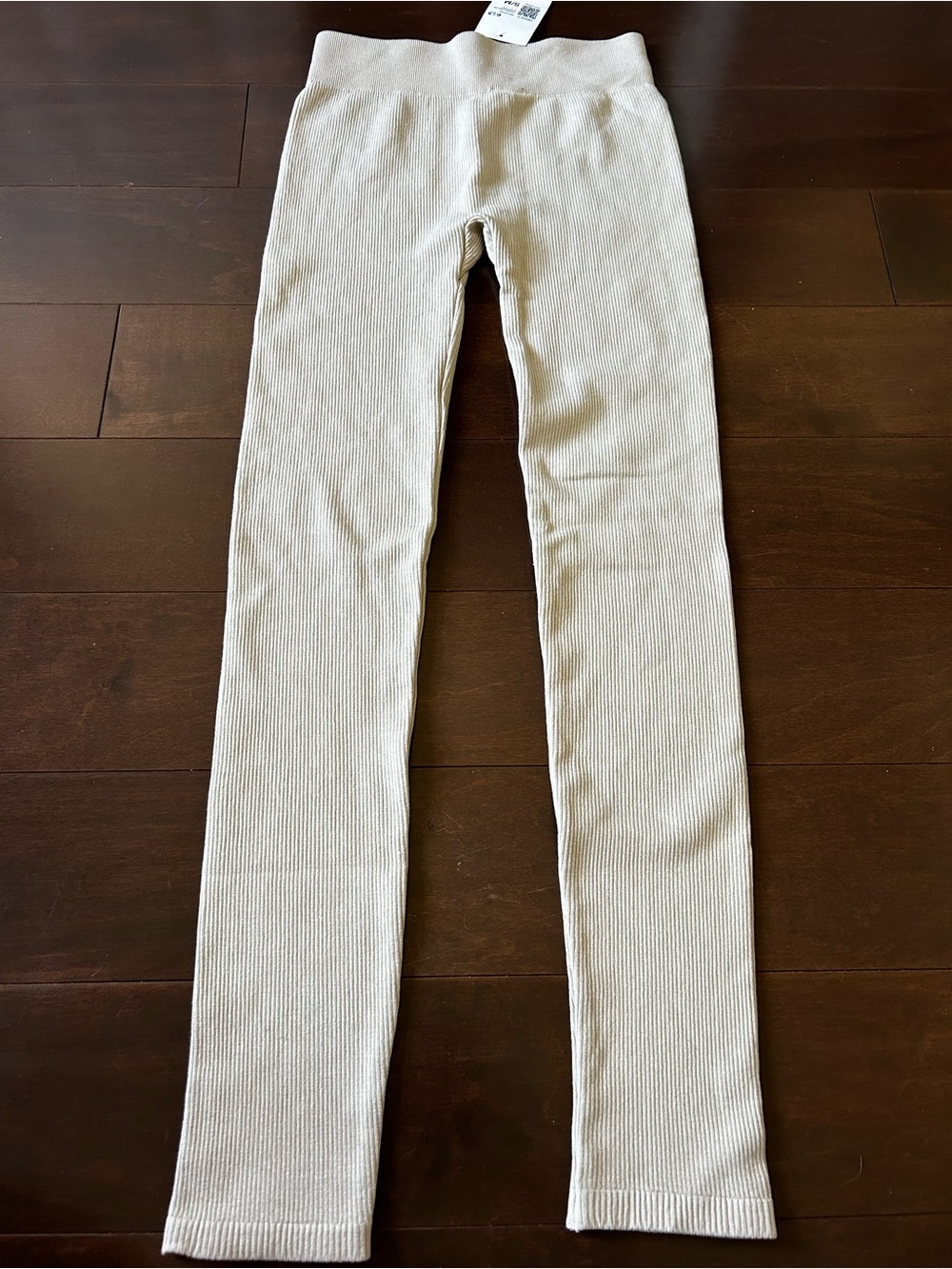Forever 21 Ribbed Knit Leggings - Beige